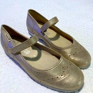 Mephisto, Gold-Metallic, Velcro-Close, Mary Jane